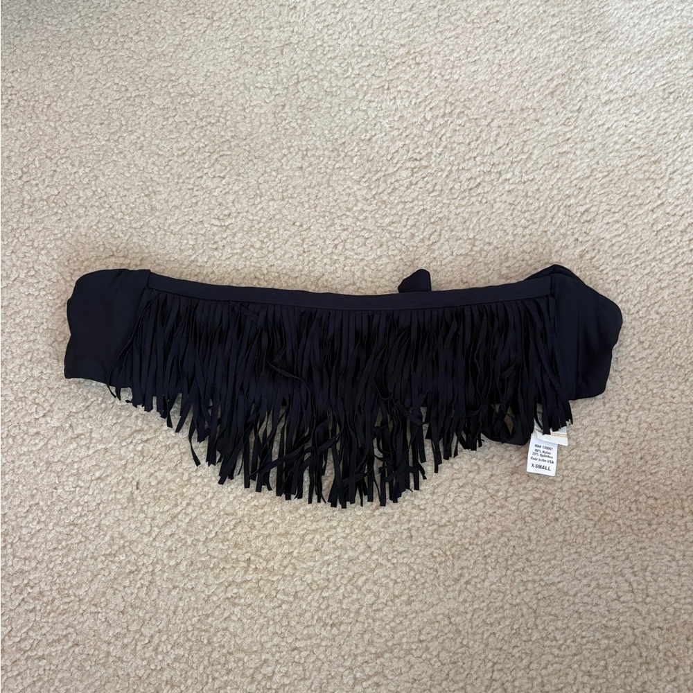 L space fringe bikini bandeau size xs